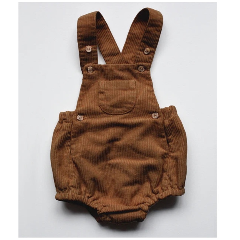 The Simple Folk Cowgirl Prairie Corduroy Bloomer Romper Rust | Girls 7 - 8 Years